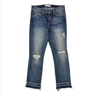 Flying Monkey cropped released Hem Jeans Cottagecore Farmcore